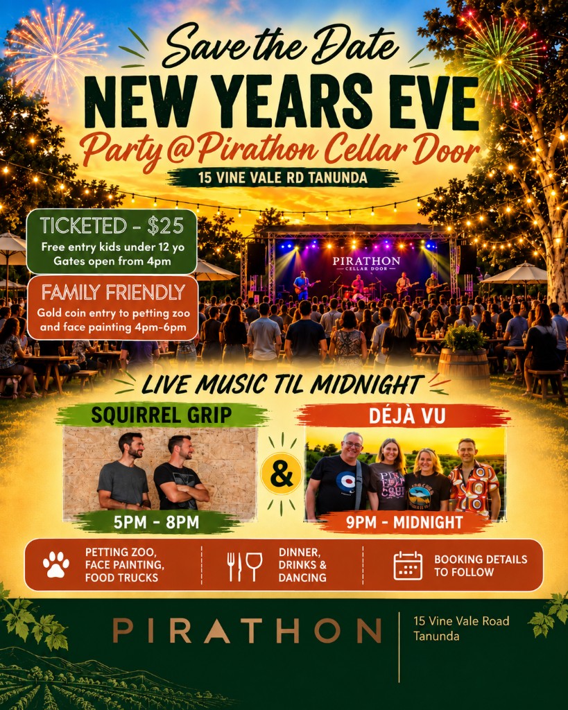 New Years Eve Party at Pirathon Cellar Door